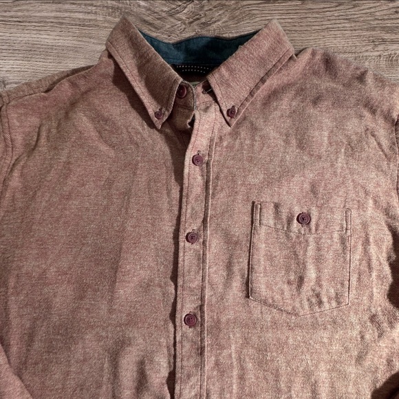Weatherproof Men's Vintage Twill Burnt Orange Casual Button-Down Shirt - Picture 2 of 5